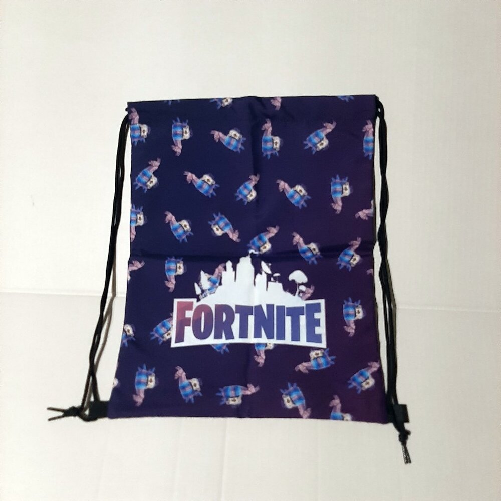 Fortnite backpack Llama purple drawstring carrysack epic games school bag new